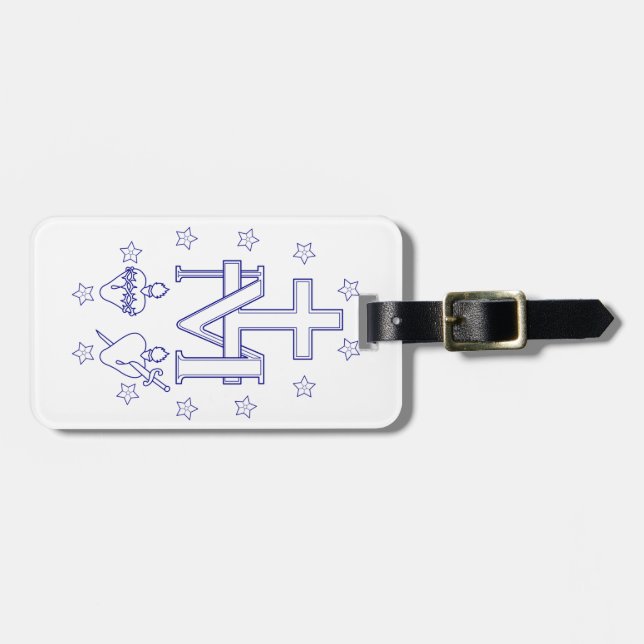 Medal of Our Lady of Graces Luggage Tag (Front Horizontal)