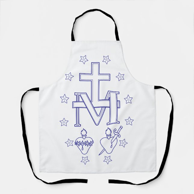 Medal of Our Lady of Graces Miraculous Fine Art Apron (Front)