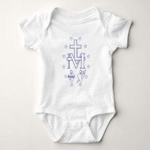 Medal of Our Lady of Graces Miraculous Fine Art Baby Bodysuit