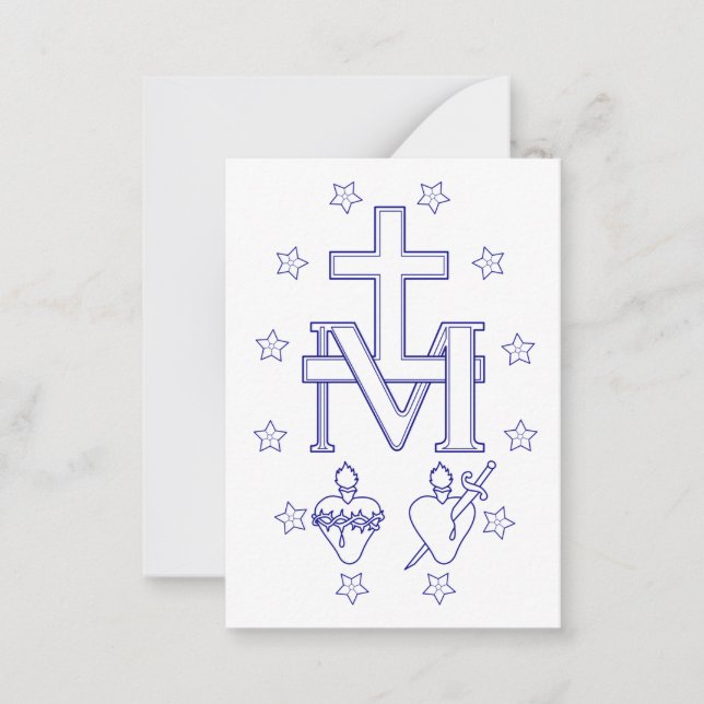 Medal of Our Lady of Graces Miraculous Fine Art Card (Front)