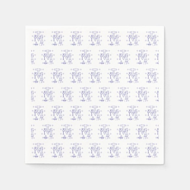 Medal of Our Lady of Graces Miraculous Fine Art Napkin (Front)