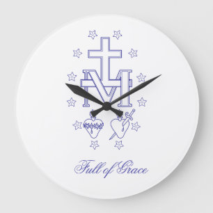 Medal of Our Lady of Graces Miraculous Medal Large Clock