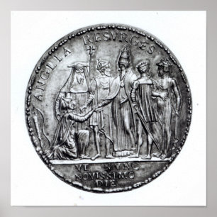Medal struck by Pope Julius III Poster