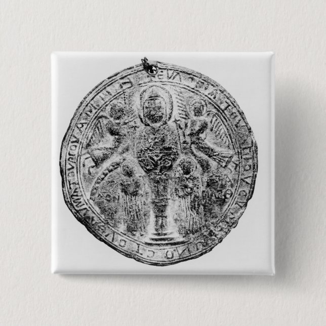 Medallion decorated in the cloisonne technique 15 cm square badge (Front)