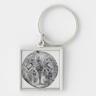 Medallion decorated in the cloisonne technique key ring
