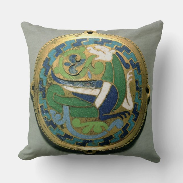 Medallion depicting a dragon, French, from Conques Cushion (Front)