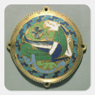 Medallion depicting a dragon, French, from Conques Square Sticker