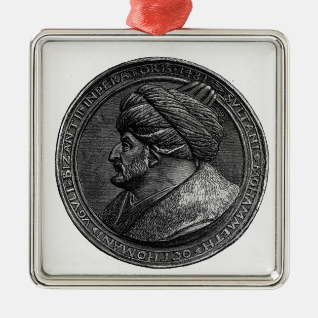 Medallion of Mehmed II Metal Tree Decoration (Front)