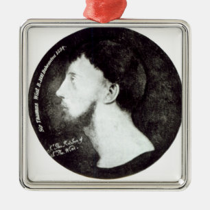 Medallion portrait metal tree decoration