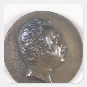Medallion portrait of Gioacchino Rossini  1829 Square Sticker
