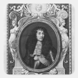 Medallion Portrait of Louis XIV Square Sticker