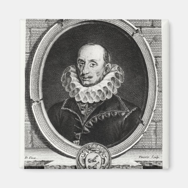 Medallion portrait of Pierre de Bourdeille Magnet (Front)