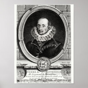 Medallion portrait of Pierre de Bourdeille Poster