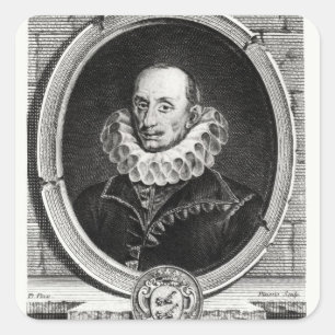 Medallion portrait of Pierre de Bourdeille Square Sticker