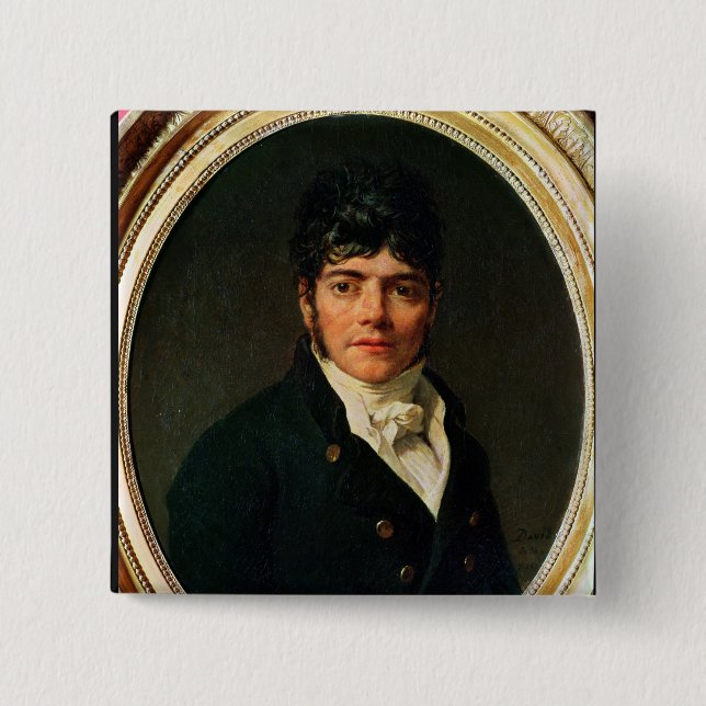 medallion Portrait of the Comte Esteve, 1804 15 Cm Square Badge (Front)