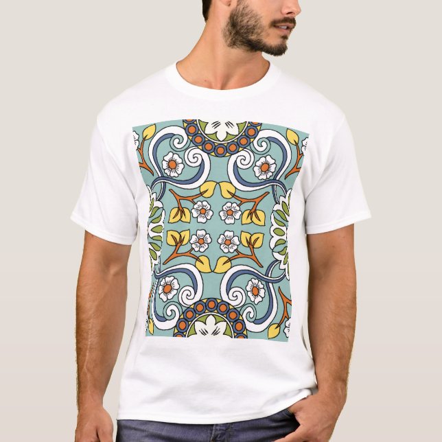 Medallion Turkish Style Vintage Pattern T-Shirt (Front)