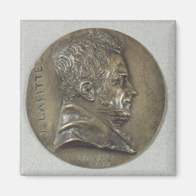 Medallion with a portrait of Jacques Lafitte Magnet (Front)