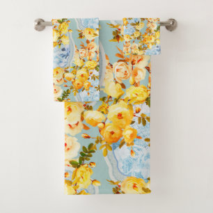 Medallions and Roses Bath Towel Set