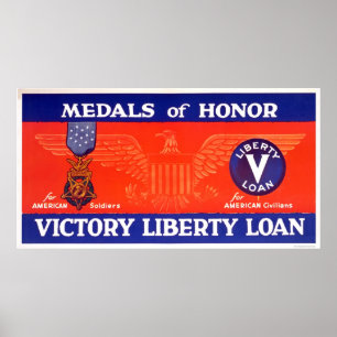 Medals of honour - Victory Liberty Loan Poster