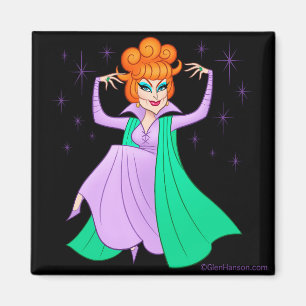 “Meddlesome Mother” Square Magnet by Glen Hans