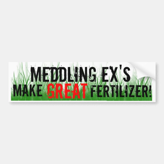 MEDDLING EX'S BUMPER STICKER (Front)