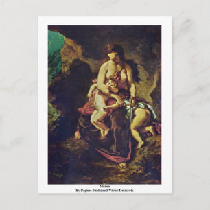 Medea By Eugène Ferdinand Victor Delacroix Postcard