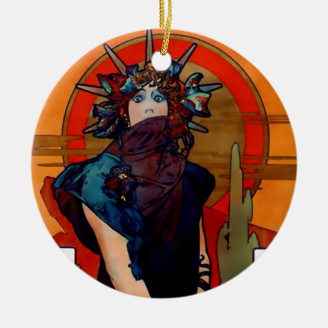 Medea (detail) ceramic ornament (Front)
