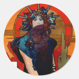 Medea (detail) classic round sticker
