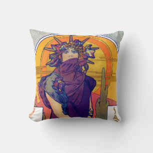 Medea (Medee), Alphonse Mucha Cushion