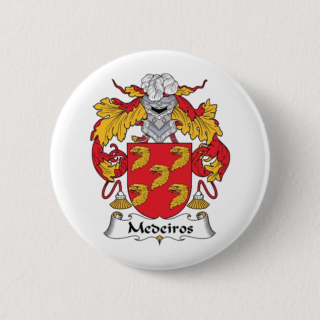 Medeiros Family Crest 6 Cm Round Badge (Front)