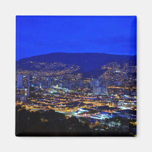 Medellin, Colombia at Night Magnet