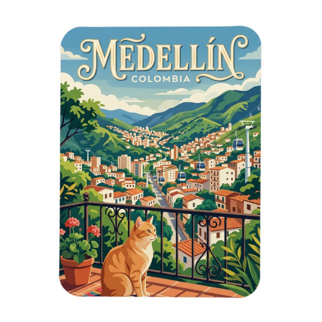 Medellín Colombia Magnet (Vertical)