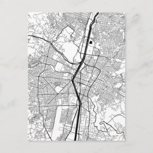 Medellín Colombia Map Postcard