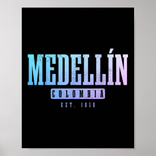 Medellin Colombia Pride Colombian Souvenir Poster