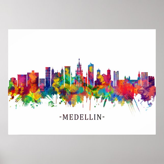 Medellin Colombia Skyline Poster (Front)