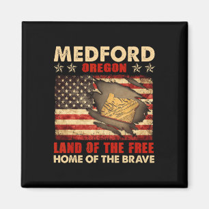 Medford Oregon Usa Flag 4th Of July Magnet