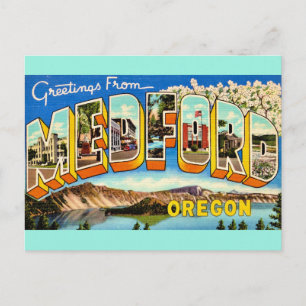 Medford Oregon Vintage Greeting Postcard