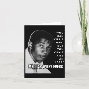 Medgar Wiley Evers Quote Black History African Jun Card