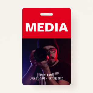 Media All Access Pass Event ID ID Badge