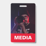 Media All Access Pass Photo ID  Badge<br><div class="desc">Media All Access Pass Photo ID Badge for Photographers and Journalists.</div>
