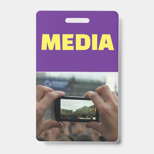 Media badge ID badge (Front)