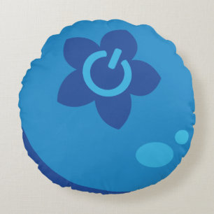 Media Berry Round Throw Pillow