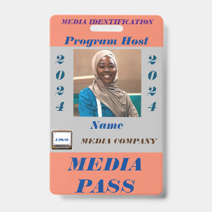 Media Pass ID Badge