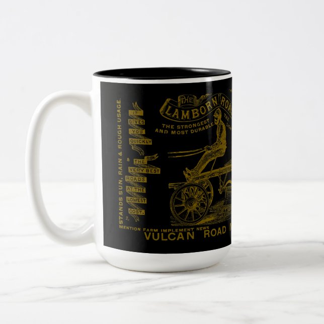 MEDIA PENNSYLVANIA OPERATING ENGINEER 1889 MACHINE Two-Tone COFFEE MUG (Left)