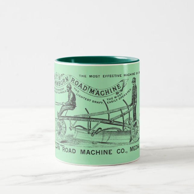 MEDIA PENNSYLVANIA OPERATING ENGINEER 1889 MACHINE Two-Tone COFFEE MUG (Center)