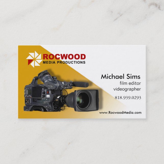 "Media Production" Consultant, Film Editor, Video Business Card (Front)
