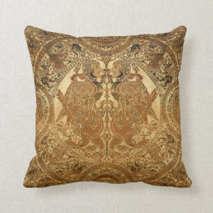 Mediaeval 12th Century Lions & Harpies Pattern Cushion