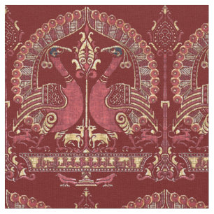Mediaeval 12th Century Peacock Pattern Fabric