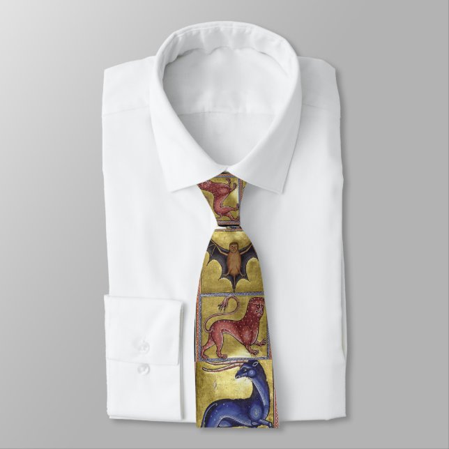 Mediaeval Aberdeen Bestiary Black Tie (Tied)