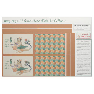 Mediaeval Alchemist DIY Mug Rug Fabric